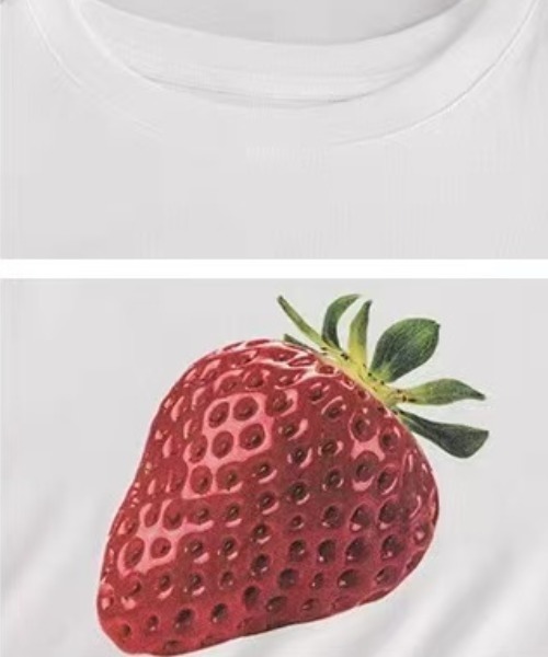 フルーツ柄　果物柄　イチゴ柄　総柄　Tシャツ　カットソー tp-tp2503-92_278.jpg