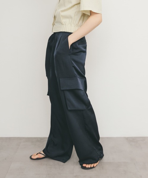 【一部予約販売中】 サテンカーゴパンツ（その他パンツ）｜KBF（ケイビーエフ）の パンツ