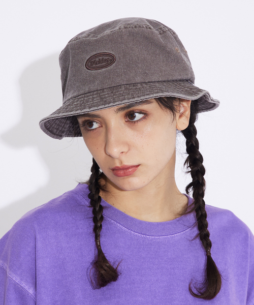 Dickies（ディッキーズ）の「【DICKIES/ディッキーズ】EX PIGMENT CALIF WAPPEN BUCKET HAT 80973000/バケットハット/ピグメント/ユニセックス【WEB限定】（ハット・メンズ・ブルー/アイボリー/ブラック/グリーン/ブラウン・フリー）」の3枚目の写真