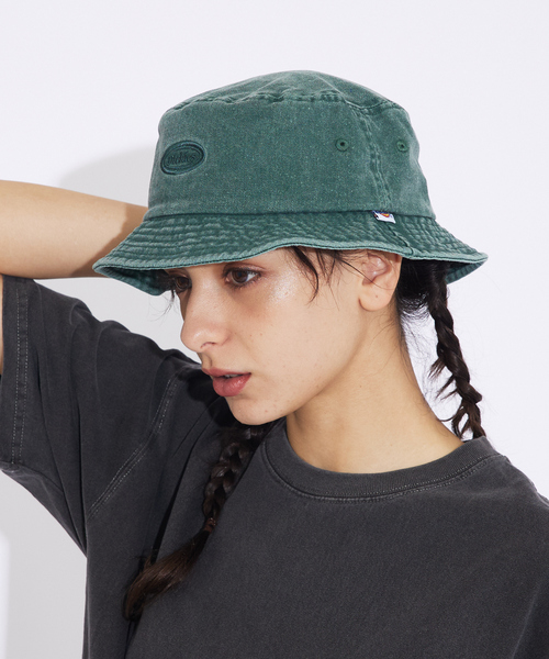 Dickies（ディッキーズ）の「【DICKIES/ディッキーズ】EX PIGMENT CALIF WAPPEN BUCKET HAT 80973000/バケットハット/ピグメント/ユニセックス【WEB限定】（ハット・メンズ・ブルー/アイボリー/ブラック/グリーン/ブラウン・フリー）」の10枚目の写真