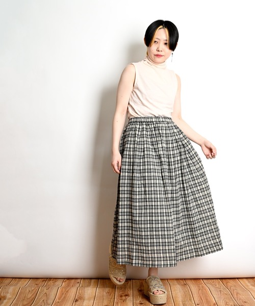 MARAI（マーライ）の「チェック柄 フレアロングスカート（スカート・レディース・A/B/C・FREE）」の7枚目の写真
