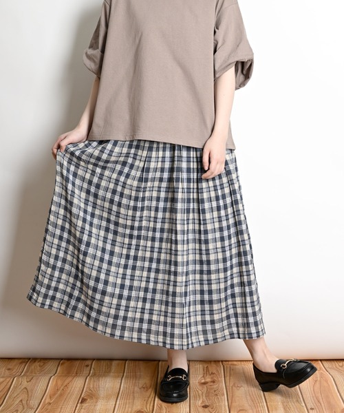 MARAI（マーライ）の「チェック柄 フレアロングスカート（スカート・レディース・A/B/C・FREE）」の17枚目の写真