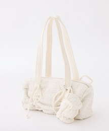 one after another NICE CLAUP | ミニチャーム付きシャーリングドラムバッグ(ショルダーバッグ)