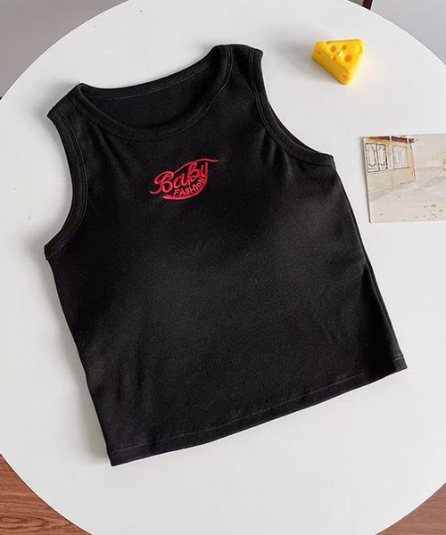 Lace Ladies(レースレディース)の「フロント 刺繍 カップ付き コンパクト タンクトップ(タンクトップ・レディース・ネイビー/ホワイト/ブラック・FREE)」の10枚目の写真