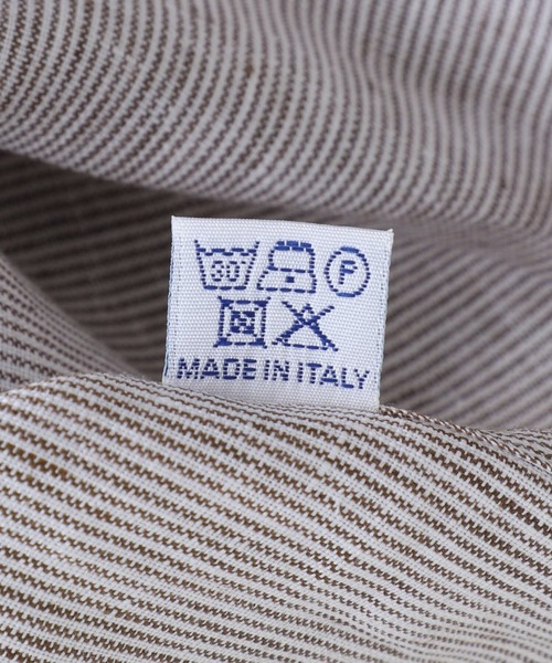 ERRICO FORMICOLA（エッリコフォルミコラ）の「Errico Formicola / エリコ フォルミコラ：CESARE M/C Open Collar S/S Shirts STRIPE：11-3474-33[MUS]（シャツ/ブラウス・メンズ・ブラウン・38/39）」の3枚目の写真