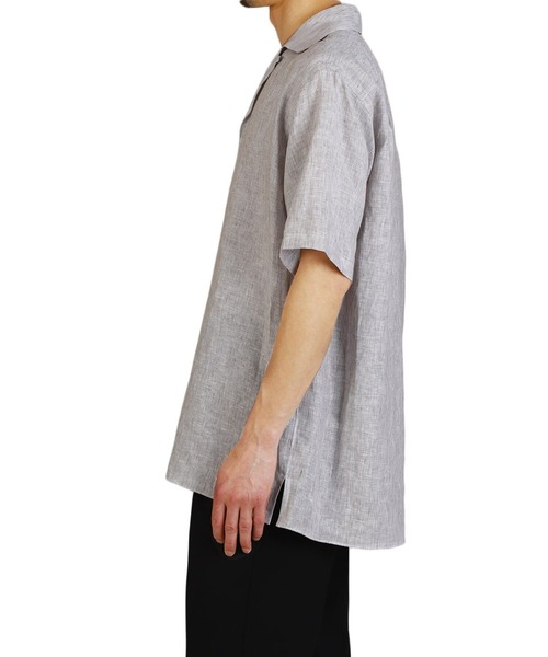 ERRICO FORMICOLA（エッリコフォルミコラ）の「Errico Formicola / エリコ フォルミコラ：CESARE M/C Open Collar S/S Shirts STRIPE：11-3474-33[MUS]（シャツ/ブラウス・メンズ・ブラウン・38/39）」の6枚目の写真