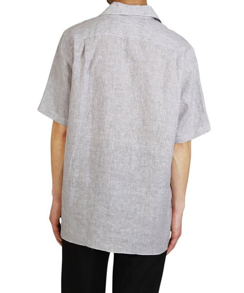 ERRICO FORMICOLA（エッリコフォルミコラ）の「Errico Formicola / エリコ フォルミコラ：CESARE M/C Open Collar S/S Shirts STRIPE：11-3474-33[MUS]（シャツ/ブラウス・メンズ・ブラウン・38/39）」の5枚目の写真