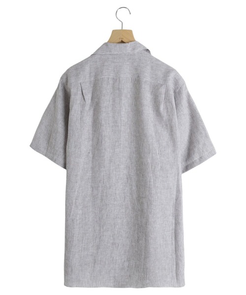 ERRICO FORMICOLA（エッリコフォルミコラ）の「Errico Formicola / エリコ フォルミコラ：CESARE M/C Open Collar S/S Shirts STRIPE：11-3474-33[MUS]（シャツ/ブラウス・メンズ・ブラウン・38/39）」の8枚目の写真