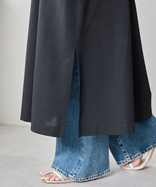 PREFERIR（プレフェリール）の「オープンシャツカラーワンピース/ 高見え/洗える/M.L（シャツワンピース・レディース・ブラック/ブルー・MEDIUM/LARGE）」の12枚目の写真