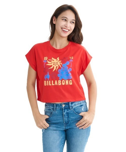 BILLABONG(ビラボン)の「BILLABONG レディース GRAPHIC FRENCH TEE Tシャツ 【2025年夏モデル】/ビラボンフレンチ半袖Tシャツ(Tシャツ/カットソー・レディース・ブルー/ホワイト/レッド・MEDIUM)」の3枚目の写真