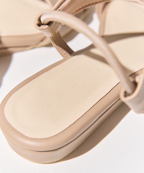 AMERICAN HOLIC（アメリカンホリック）の「ダブルバンドウェッジサンダル（サンダル・レディース・ベージュ/ブラック・M/L/S）」の6枚目の写真