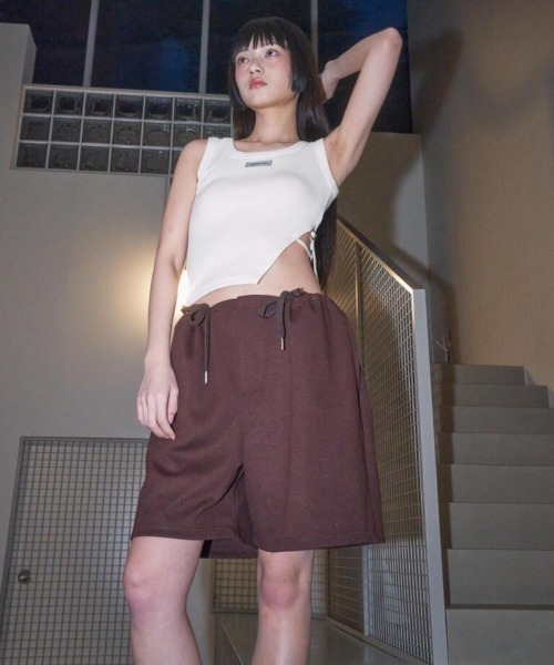 タンクトップ ノースリーブ 「ODDONEOUT」SIDE BUCKLE SLIT TOP レディース セール】【ODDONEOUT】SIDE BUCKLE SLIT TOP（タンクトップ