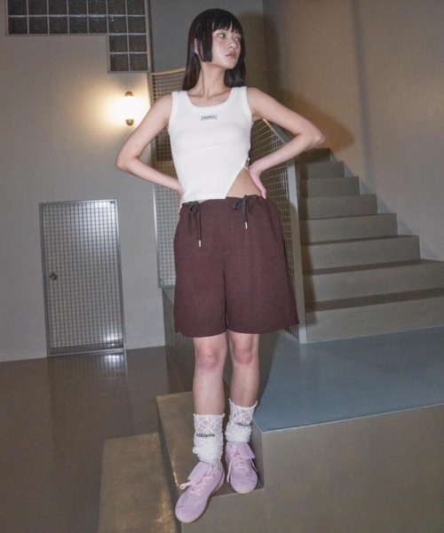 タンクトップ ノースリーブ 「ODDONEOUT」SIDE BUCKLE SLIT TOP レディース セール】【ODDONEOUT】SIDE BUCKLE SLIT TOP（タンクトップ