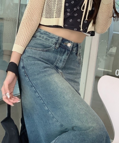 Beststore(ベストストア)の「デニムロングスカート フリンジデニムスカート(デニムスカート・レディース・ブルー・S/M/L/XL)」の5枚目の写真