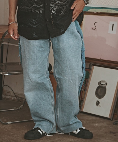 ALL RUNS(オールランズ)の「SIDE LINE DENIM PANTS デニムパンツ メンズ 秋物 秋服 2026年秋冬(デニムパンツ・メンズ・その他1/その他2/その他3・FREE)」の3枚目の写真
