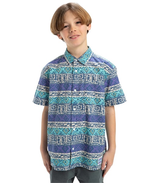 Quiksilver(クイックシルバー)の「GLOBAL HEAT SS YOUTH/クイックシルバーキッズ半袖シャツ(シャツ/ブラウス・キッズ・ブルー・140/150/160)」の2枚目の写真