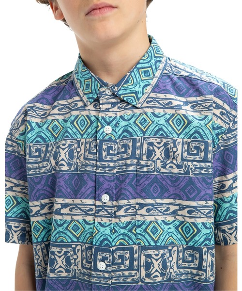 Quiksilver(クイックシルバー)の「GLOBAL HEAT SS YOUTH/クイックシルバーキッズ半袖シャツ(シャツ/ブラウス・キッズ・ブルー・140/150/160)」の5枚目の写真