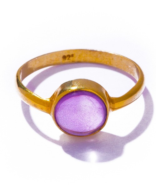 les bonbon(ルボンボン)の「【les bonbon】aura round ring/オーラ ラウンド リング(リング・レディース・グリーン/イエロー/パープル系・#9/#11/#13/#15)」の7枚目の写真