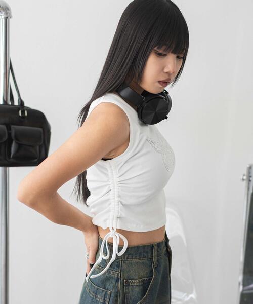 WEGO（ウィゴー）の「WEGO/バタフライサイドドロストタンク（タンクトップ・レディース・ブラック/ホワイト・FREE）」の10枚目の写真