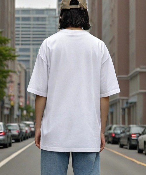 KANGOL(カンゴール)の「【EC別注】KANGOL カンゴール ブランド ワンポイント ロゴ 刺繍 ビッグシルエット 半袖 Tシャツ(Tシャツ/カットソー・メンズ・ブルーグレー/オフホワイト/ベージュ・L/XL/M)」の5枚目の写真