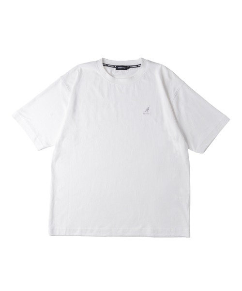 KANGOL(カンゴール)の「【EC別注】KANGOL カンゴール ブランド ワンポイント ロゴ 刺繍 ビッグシルエット 半袖 Tシャツ(Tシャツ/カットソー・メンズ・ブルーグレー/オフホワイト/ベージュ・L/XL/M)」の11枚目の写真