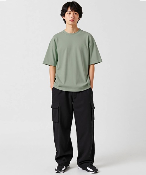 KANGOL(カンゴール)の「【EC別注】KANGOL カンゴール ブランド ワンポイント ロゴ 刺繍 ビッグシルエット 半袖 Tシャツ(Tシャツ/カットソー・メンズ・ブルーグレー/オフホワイト/ベージュ・L/XL/M)」の8枚目の写真