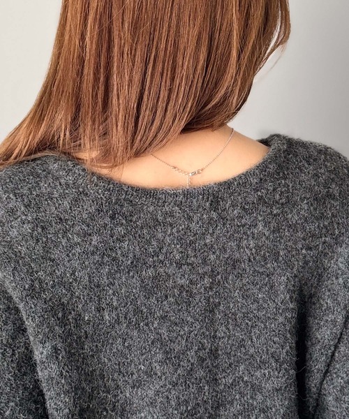 mily bilet（ミウィビレット）の「【mily bilet】癒しのモヘアタッチ。バックル使いVネックニット（長袖）（ニット/セーター・レディース・ブラウン/チャコールグレー/アイボリー・LARGE/MEDIUM/SMALL/X-LARGE）」の15枚目の写真