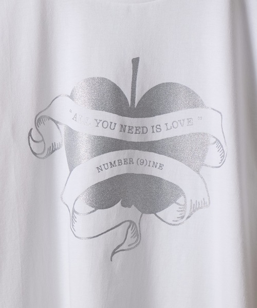 NUMBER (9)INE APPLE_T-SHIRT / アップルモチーフ Tシャツ