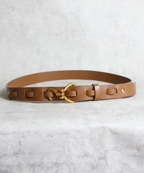 8(eight)(エイト)の「レザーフックベルト(ベルト・メンズ・ダークブラウン/ブルー系その他/スモークグレー/ライトベージュ/ブラウン/オレンジ/モカ/ブラック/スモークピンク・FREE)」の10枚目の写真