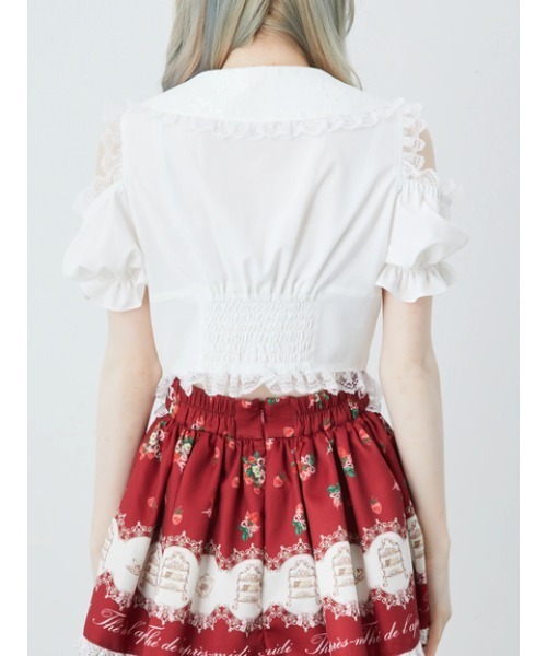 Ank Rouge(アンクルージュ)の「肩あきおリボンブラウス(シャツ/ブラウス・レディース・ブラック/ピンク/レッド・M)」の15枚目の写真