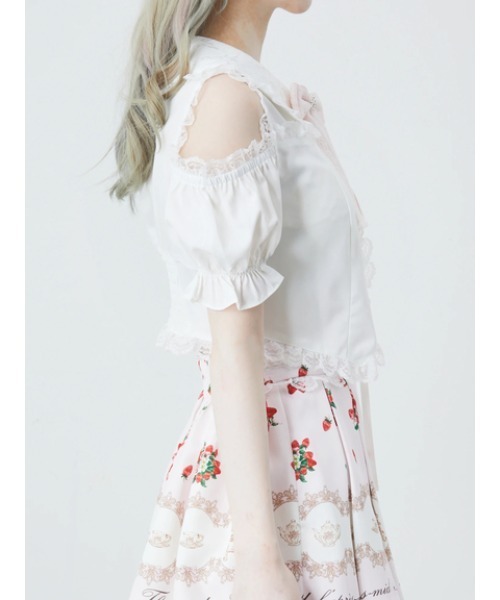 Ank Rouge(アンクルージュ)の「肩あきおリボンブラウス(シャツ/ブラウス・レディース・ブラック/ピンク/レッド・M)」の20枚目の写真