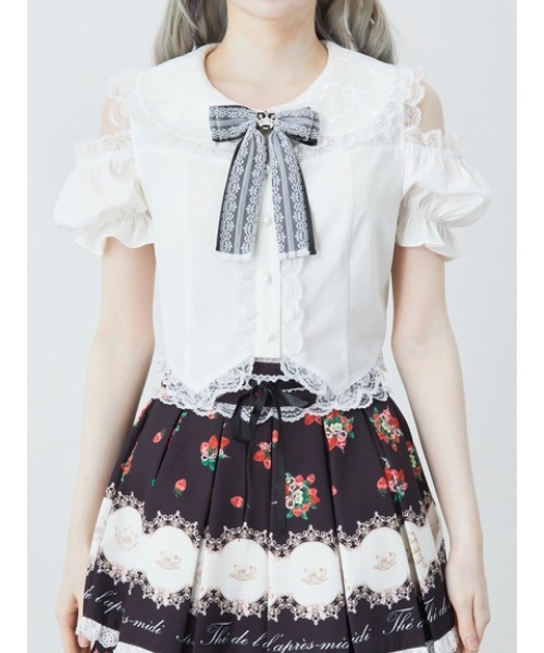 Ank Rouge(アンクルージュ)の「肩あきおリボンブラウス(シャツ/ブラウス・レディース・ブラック/ピンク/レッド・M)」の22枚目の写真