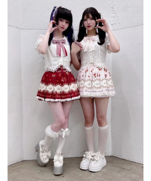 Ank Rouge(アンクルージュ)の「肩あきおリボンブラウス(シャツ/ブラウス・レディース・ブラック/ピンク/レッド・M)」の12枚目の写真