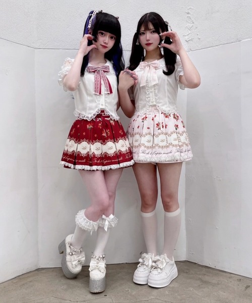 Ank Rouge(アンクルージュ)の「肩あきおリボンブラウス(シャツ/ブラウス・レディース・ブラック/ピンク/レッド・M)」の4枚目の写真