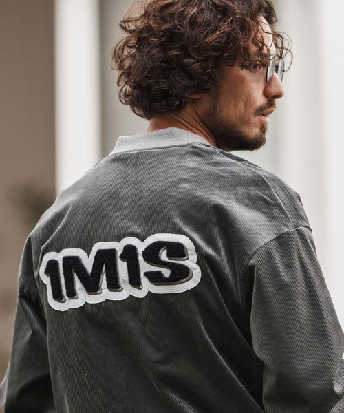 1minute 1second(ワンミニットワンセカンド)の「mj10861-corduroy blouson with 1M1S big patch コーデュロイブルゾン(ブルゾン・メンズ・ブラック/グレー・S/M/L/XL)」の1枚目の写真