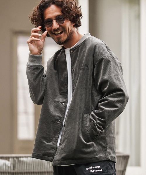 1minute 1second(ワンミニットワンセカンド)の「mj10861-corduroy blouson with 1M1S big patch コーデュロイブルゾン(ブルゾン・メンズ・ブラック/グレー・S/M/L/XL)」の11枚目の写真