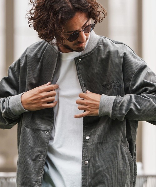 1minute 1second(ワンミニットワンセカンド)の「mj10861-corduroy blouson with 1M1S big patch コーデュロイブルゾン(ブルゾン・メンズ・ブラック/グレー・S/M/L/XL)」の12枚目の写真