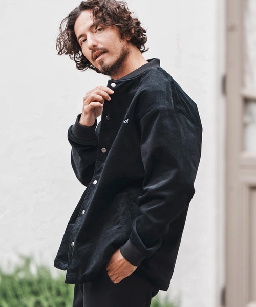 1minute 1second(ワンミニットワンセカンド)の「mj10861-corduroy blouson with 1M1S big patch コーデュロイブルゾン(ブルゾン・メンズ・ブラック/グレー・S/M/L/XL)」の18枚目の写真