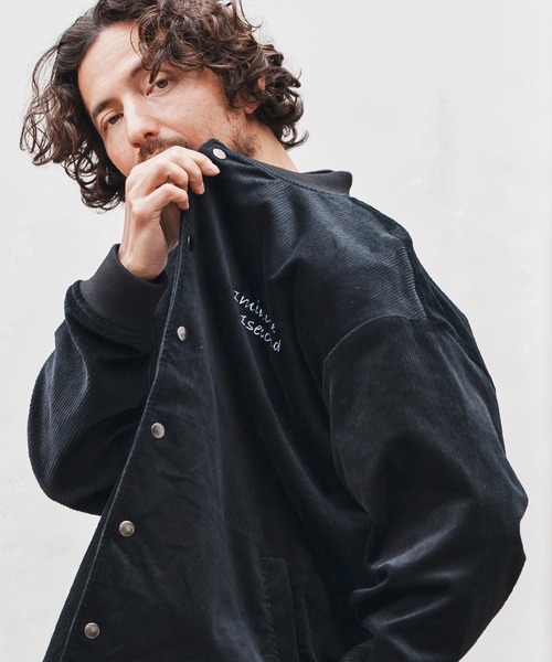 1minute 1second(ワンミニットワンセカンド)の「mj10861-corduroy blouson with 1M1S big patch コーデュロイブルゾン(ブルゾン・メンズ・ブラック/グレー・S/M/L/XL)」の19枚目の写真