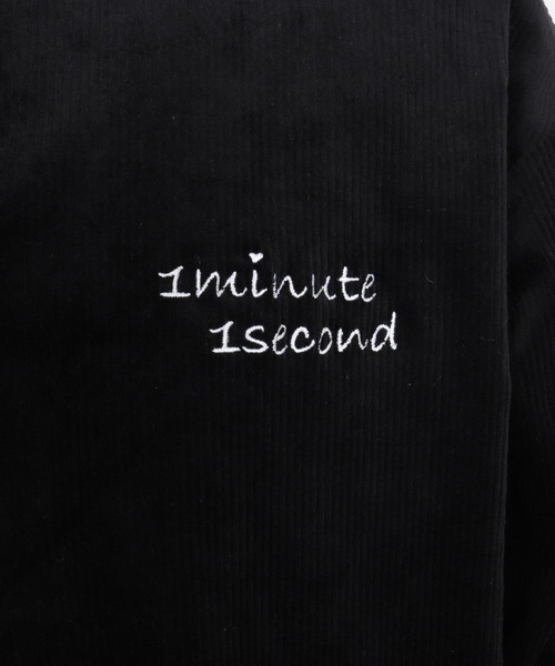 1minute 1second(ワンミニットワンセカンド)の「mj10861-corduroy blouson with 1M1S big patch コーデュロイブルゾン(ブルゾン・メンズ・ブラック/グレー・S/M/L/XL)」の6枚目の写真