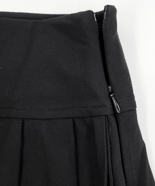 DAY CLOSET(デイ クローゼット)の「レディース サイドリボンぺチパンツ付きハイウエストプリーツミニスカート(スカート・レディース・グレー/ブラック/チャコールグレー/ブラウン・M/S/L)」の16枚目の写真