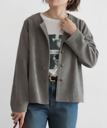 ノンブルアンペール　ジャケット　グレー　リネン NOMBRE IMPAIR｜ノンブル アンペールのテーラードジャケット