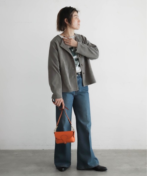 カットコーデュロイ ノーカラージャケット | NOMBRE IMPAIR