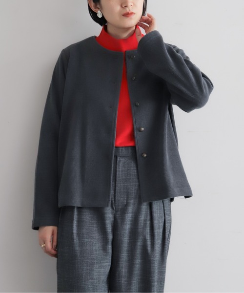 NOMBRE IMPAIR（ノンブルアンペール）の「カットコーデュロイ　ノーカラージャケット（テーラードジャケット・レディース・チャコールグレー/グレー・FREE）」の11枚目の写真
