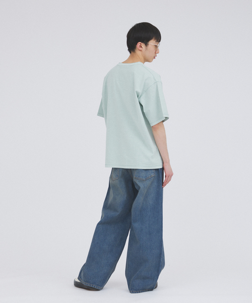 JOURNAL STANDARD(ジャーナルスタンダード)の「OE バック ジャージー ピグメント ヘンリーネック Tシャツ(Tシャツ/カットソー・メンズ・ブラック/サックスブルー/ホワイト/ベージュ系その他・MEDIUM/LARGE)」の20枚目の写真