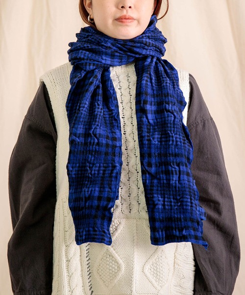 prit★ウールコットンチェック ストール prit] ウールコットンチェック ストール | Domingo（ドミンゴ）公式