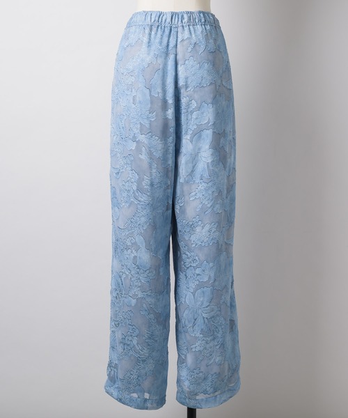 yae（ヤエ）の「Relax jacquard pants / リラックスジャガードパンツ（その他パンツ・レディース・ブラック/ライトブルー・38/36）」の15枚目の写真