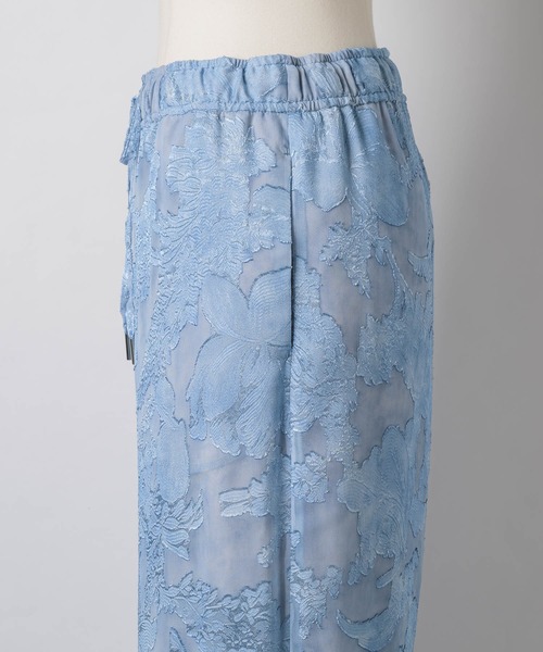 yae（ヤエ）の「Relax jacquard pants / リラックスジャガードパンツ（その他パンツ・レディース・ブラック/ライトブルー・38/36）」の9枚目の写真