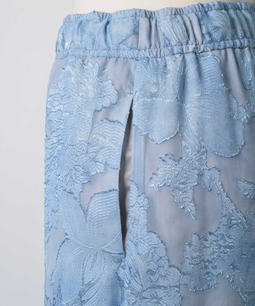 yae（ヤエ）の「Relax jacquard pants / リラックスジャガードパンツ（その他パンツ・レディース・ブラック/ライトブルー・38/36）」の10枚目の写真