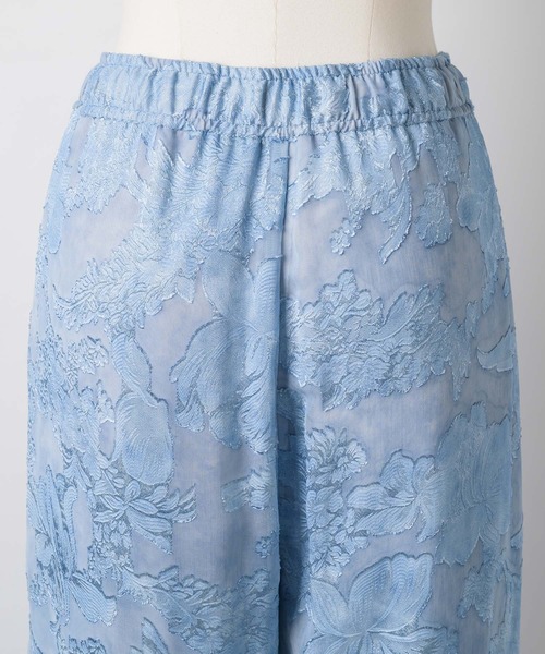yae（ヤエ）の「Relax jacquard pants / リラックスジャガードパンツ（その他パンツ・レディース・ブラック/ライトブルー・38/36）」の11枚目の写真
